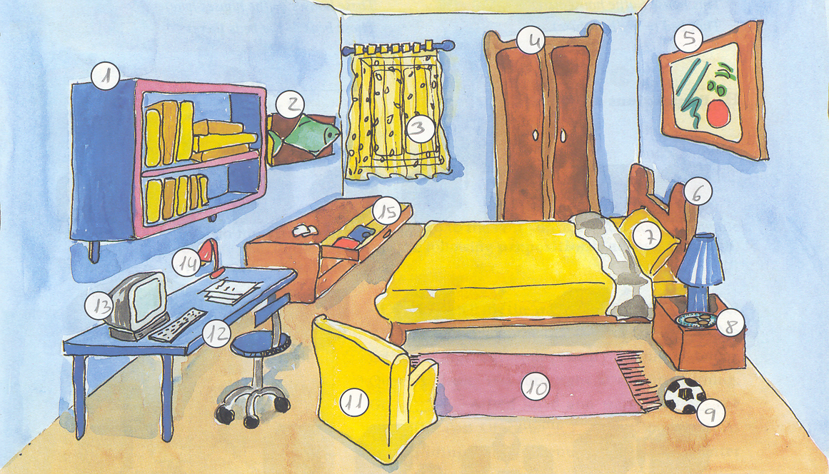 Paint my room. Нарисовать комнату. Детские рисунки комнаты. Комната иллюстрация. Комната с предметами.